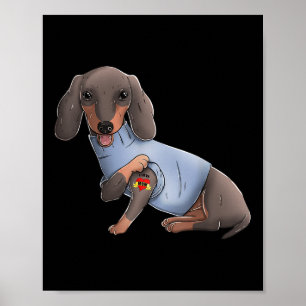 Poster Pitbull I Love Maman Tattoo Chien Drôle Mères Jour