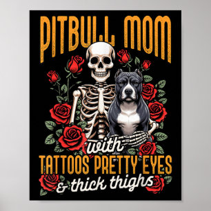 Poster Pitbull Maman Pittie Maman Chien Maman Pitbull Mam