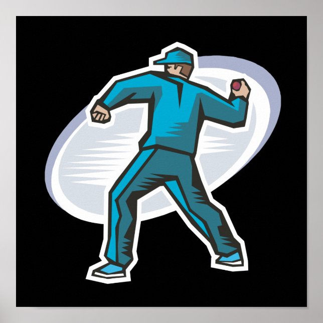 Poster Pitcher cricket (Devant)