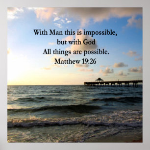 POSTER PITTORESQUE MATTHEW 19:26 OCEAN PHOTO DESIGN