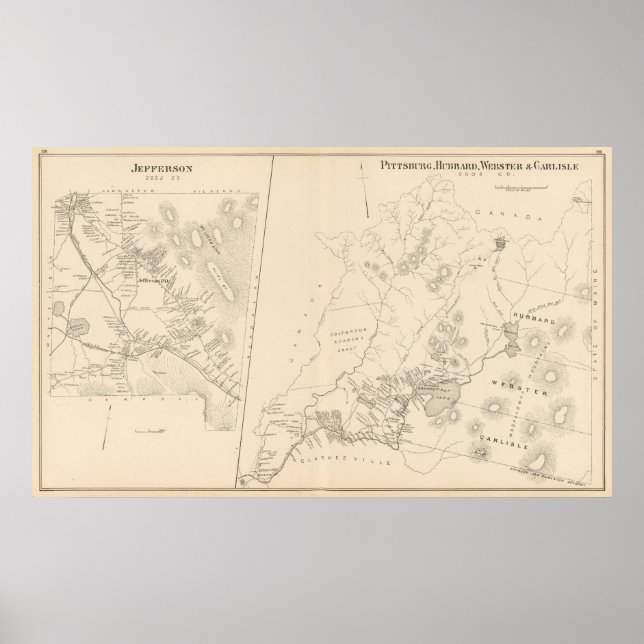 Poster Pittsburg, Hubbard, Webster, Carlisle, Jefferson (Devant)