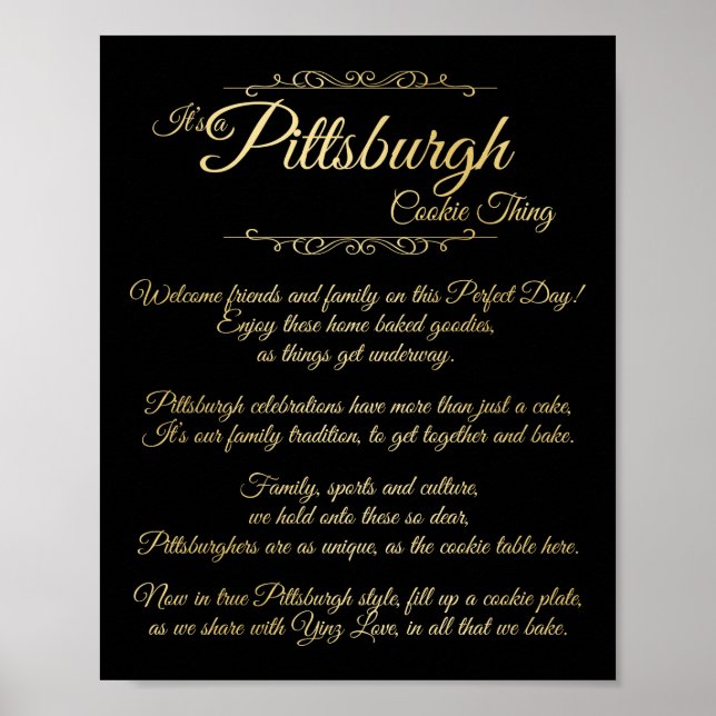 Poster Pittsburgh Cookie Thé Poème (Devant)