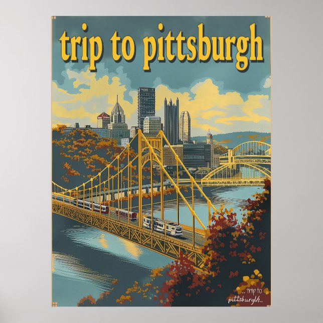 Poster Pittsburgh, PA Vintage (Devant)