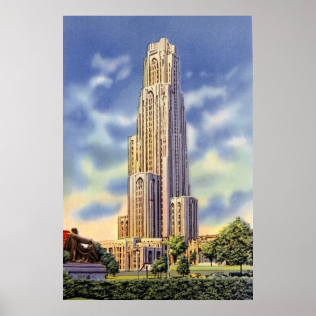 Poster Pittsburgh Pennsylvania Cathedral of Learning (Devant)