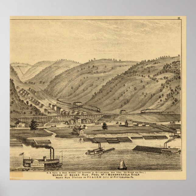 Poster Pittsburgh, Pennsylvanie (Devant)