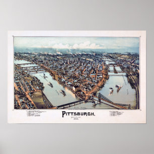 Poster Pittsburgh Pennsylvanie 1902