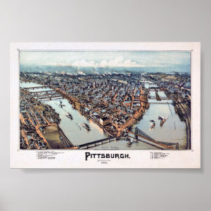 Poster Pittsburgh Pennsylvanie 1902