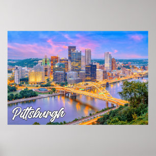 Poster Pittsburgh, Pennsylvanie, États-Unis