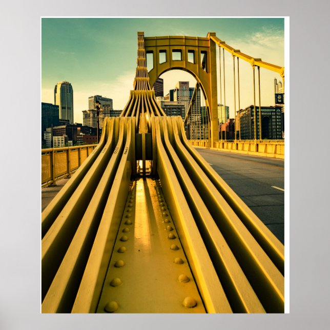 Poster Pittsburgh Steel City Bridge Pennsylvanie (Devant)