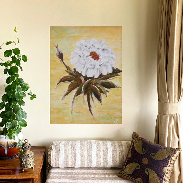 Poster Pivoine blanche  (Créateur téléchargé)