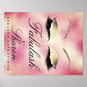 Poster Pivoine de Sharon de parties scintillantes d'or de
