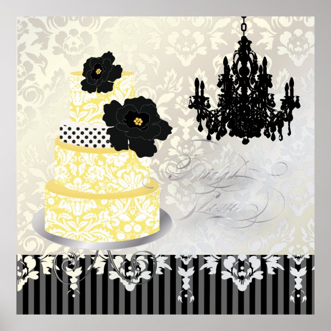 Poster PixDezines desiree damask cake+lustre (Devant)