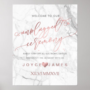 Poster PixDezines Faux Rose Gold/do-it-yourself #CÉRÉMONI