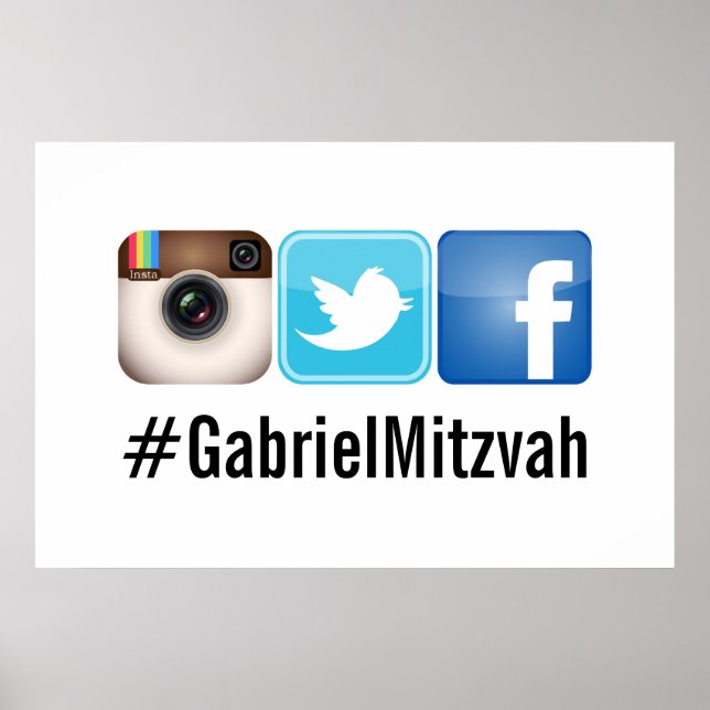 Poster PixDezines, hashtag social (Devant)