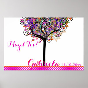 Poster PixDezines Mitzvah Arbre de vie Se connecter Burea