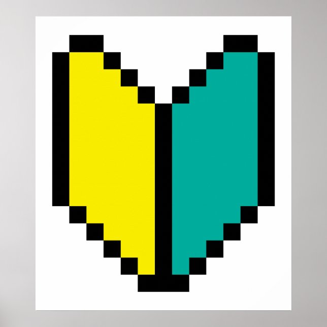 Poster Pixel 8 bits Wakaba / Mark Shoshinsha (Devant)