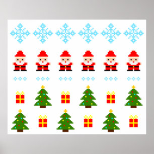 Poster Pixel Art Christmas