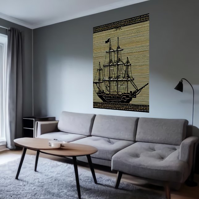 Poster Pixel art, voilier sur la mer | Art AI (Créateur téléchargé)