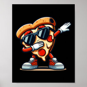 Poster Pizza Dabbing Pizza Dancing Pizza Amour Anniversai
