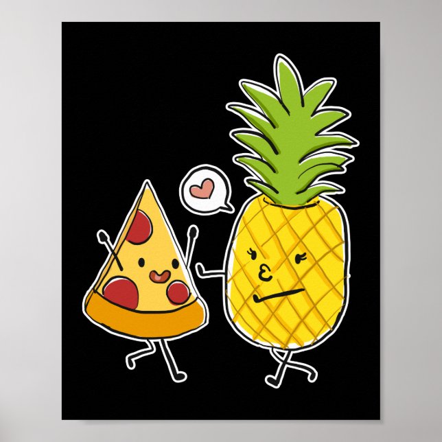 Poster Pizza D'Ananas Pizza Hawaiienne Pizza Ananas Sur P (Devant)