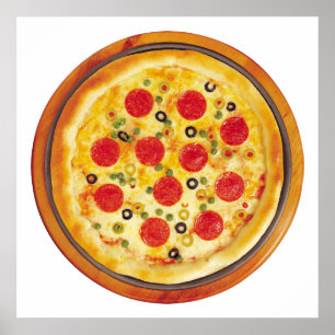 Poster Pizza de pepperoni