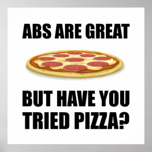 Poster Pizza des abdominaux