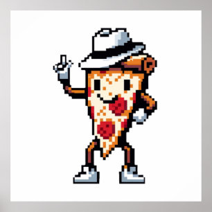 Poster Pizza Moonwalk - Art légendaire Pop Slice
