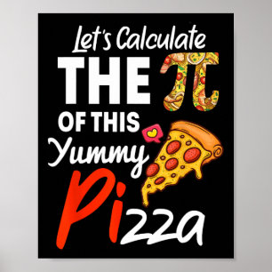 Poster Pizza Pun De Jour National Funny Enseignant Math E