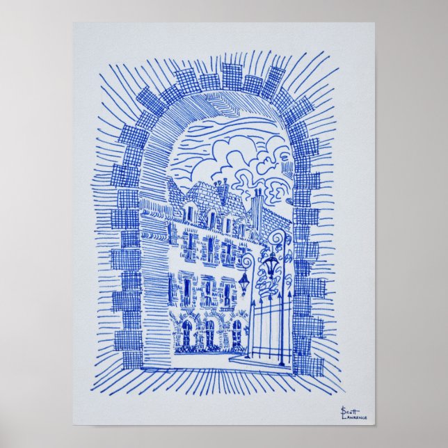Poster Place des Vosges | Marais, Paris, France (Devant)