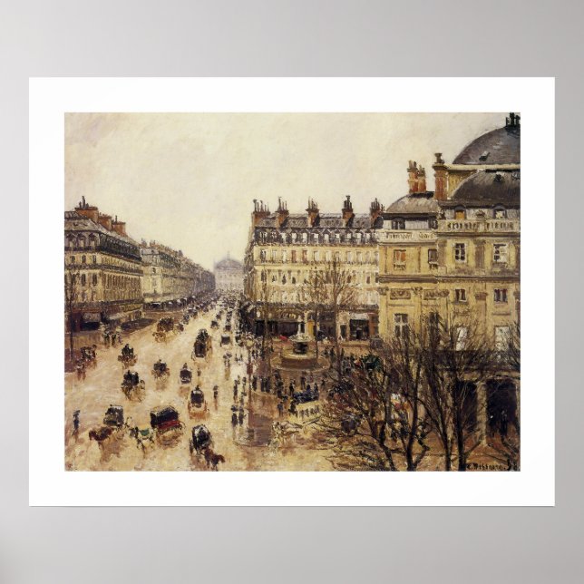 Poster Place du Théâtre Français, Pluie (Devant)
