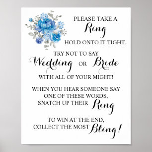 Poster Placer une bague sur la Fête des mariées de fleurs