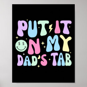 Poster Placez-Le Sur Mon Pad Onglet Fête des pères Super 