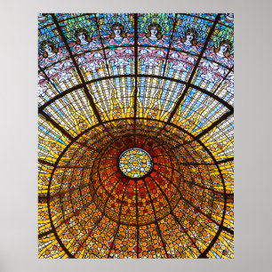Poster Plafond en verre tendu au Palau de Musica Espagne