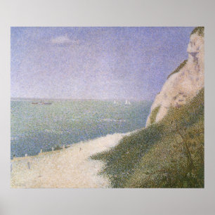 Poster Plage à Honfleur par Georges Seurat, Art ancien