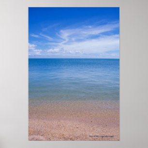 Poster Plage à marée basse