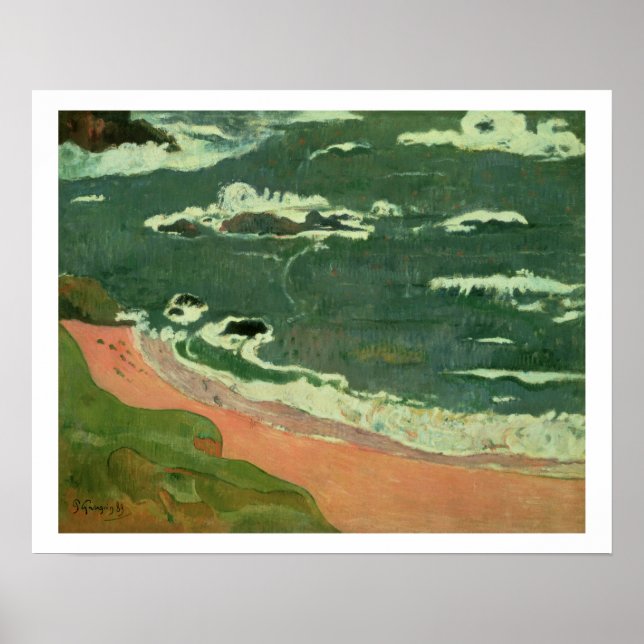 Poster Plage au Pouldu, 1889 (Devant)