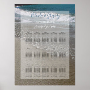 Poster Plage balnéaire & Mariage de sable Carte de siège
