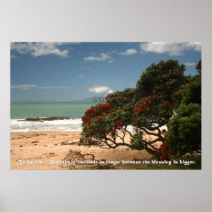 Poster Plage Bliss - Pohutukawa Tree - Soyez Patient