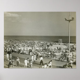 Poster Plage bondée
