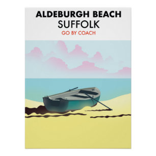 Poster Plage d'Aldeburgh Suffolk
