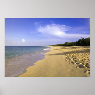 Poster plage de Baie Longue, St-Martin,