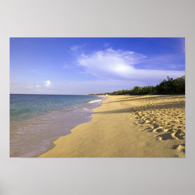 Poster plage de Baie Longue, St-Martin, (Devant)