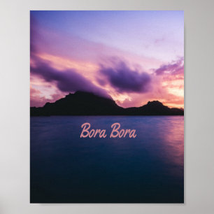 Poster Plage de Bora Bora Suset Island