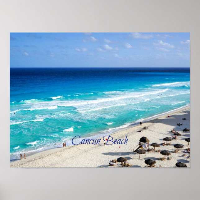 Poster Plage de Cancun, Mexique (Devant)