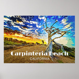Poster Plage de Carpinteria