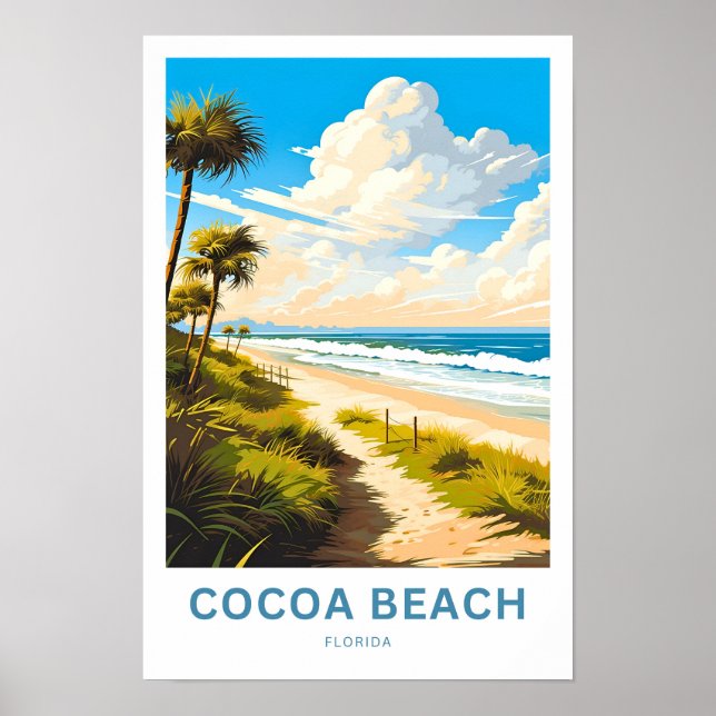 Poster Plage de Cocoa Floride Imprimer (Devant)