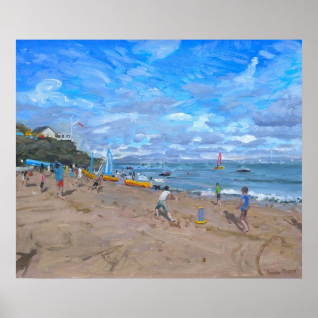 Poster Plage de cricket Abersoch 2013 (Devant)
