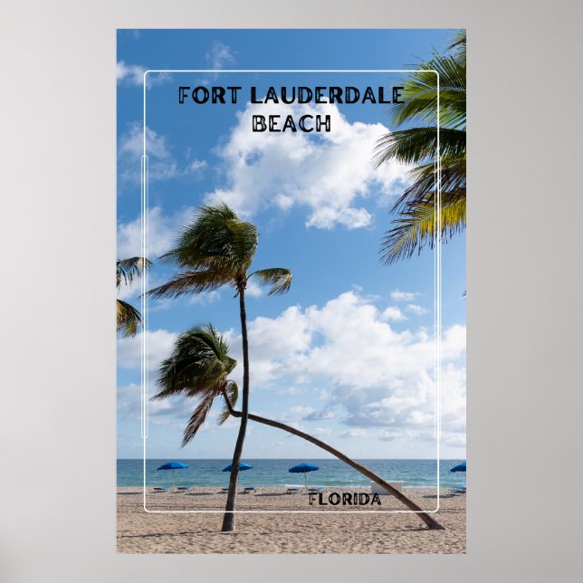 Poster Plage de Fort Lauderdale (Devant)