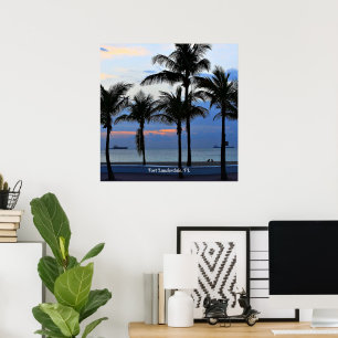 Poster Plage de Fort Lauderdale, Floride