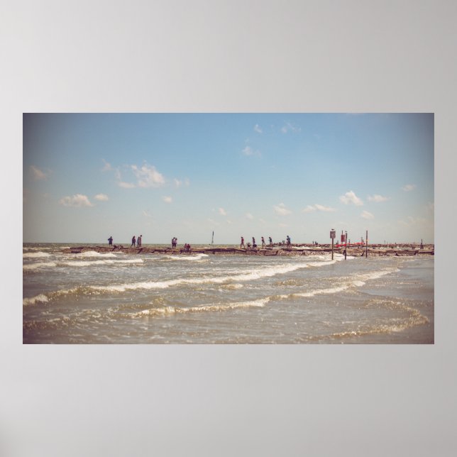 Poster Plage de Galveston (Devant)